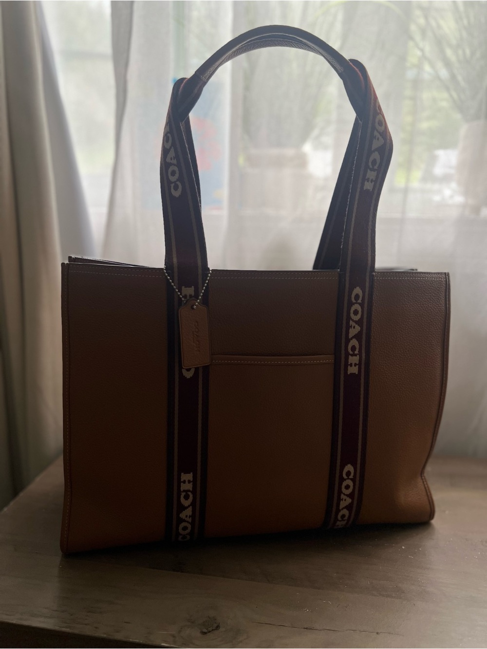 Coach Large Smith Tote in Brown Pebble Leather - CM716